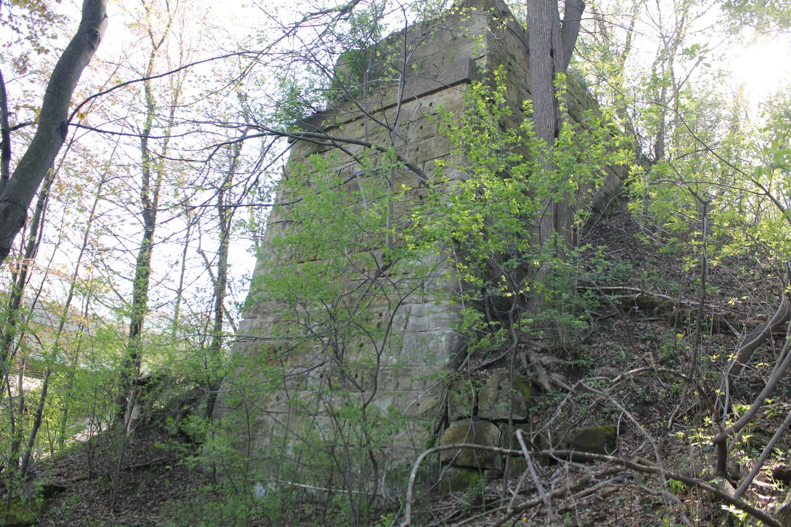 West abutment from second bridge
